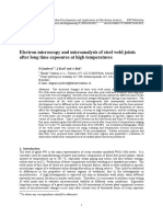 Electron Microscopy and Microanalysis of Steel Weld Joints After Long Time Exposures at High Temperatures