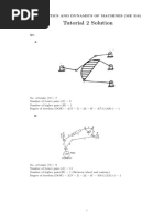 Tutorial 2 Solution: Kinematics and Dynamics of Machines (Me 316)