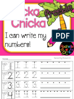 Chicka Chicka Handwriting Numbers