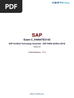 Exam C - HANATEC142: SAP Certified Technology Associate - SAP HANA (Edition 2014)