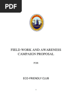 Field Work and Awareness Campaign Proposal: Eco-Friendly Club