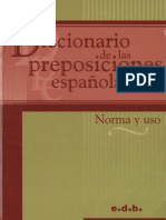 Diccionario de Las Preposiciones Españolas - ZORRILLA Alicia PDF