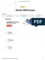 Ufone Weekly SMS Package - Plan Finder