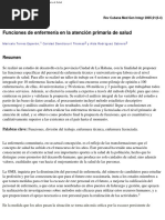 Funciones de Enfermería en La Atención Primaria de Salud