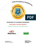 Department of Automobile Engineering: Industrial Training Report