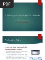 Purification of Irradiated O-18 Water