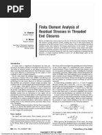 (Chaaban & Muzze, 1991) - Finite Element Analysis of Residual Stresses in Threaded End Closures