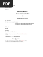 Laboratory Manual 4: Discrete Time Fourier Transform & Discrete Fourier Transform