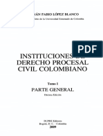 Instituciones de Derecho Procesal. (Contenido)