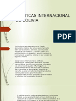 Politicas Internacional de Bolivia