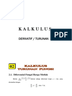 Kalkulus Derivatif Turunan Fungsi