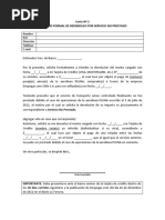 Carta #2 Solicitud Formal de Reembolso Por Servicio No Prestado