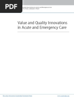 Value and Quality Innovations in Acute and Emergency Care