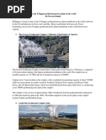 The Top 10 Biggest Geothermal Power Plants in The World