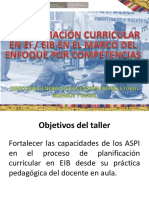 Programación Curricular en Eib Taller Aspis