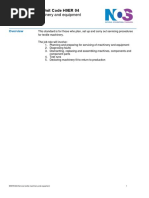 Service Textile Machinery and Equipment: Skstex24 - SQA Unit Code H9ER 04