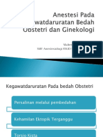 Anestesi Pada Kegawatdaruratan Bedah Obstetri