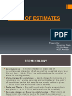 Types of Estimates: Prepared By:-Simarpreet Singh A.P, Civil Engg. ACET, Amritsar