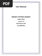 User Manual: Project System: Budget