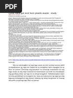 Coral Reefs Get Sick From Plastic Waste - Study: Reyes, Jhan Riel R. Grade 1-St. Agnes