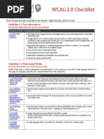 WCAG 2.0 Checklist: Principle 1: Perceivable