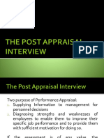 The Post Performance Appraisal Interview