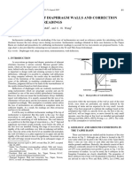 Toe Movements of Diaphragm Walls and Correction of Inclinometer Readings