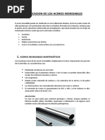 Clasificacion de Los Aceros Inoxidables