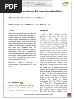 Adaptive Modifications in Some Hill Stream Fishes of Betul District