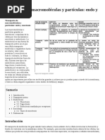 Transporte de Macromoléculas y Partículas - Endo y Exocitosis