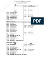 2018 U Sports Track Schedule