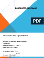 CHAPTER 3 Squares, Square Roots, Cubes and Cube Roots