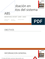 Comprobación en Elementos Del Sistema ABS