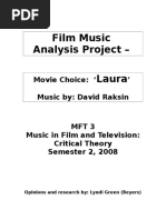 Film Music Analysis Project - Laura: Movie Choice: ' Music By: David Raksin