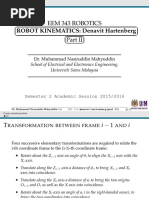 ROBOT KINEMATICS: Denavit Hartenberg: Eem 343 Robotics