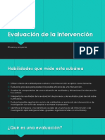 Evaluación de La Intervención