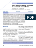 Vaginal Flora in Preterm Premature Rupture of Membranes and Their Sensitivity To Commonly Used Antibiotics