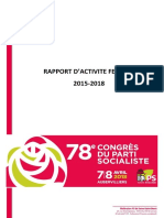 Rapport D'activité 2015-2018 - Fédération PS Seine Saint Denis