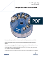 Transmisor de Temperatura Modelo 148 de Rosemount Es 89196