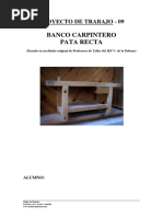 09 Proyecto Trabajo Planos Banco Carpintero Pata Recta Madera