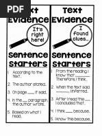 Sentence Starters