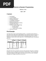 A Tutorial On Dynamic Programming