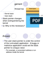 Stack Management: Each Process/thread Has