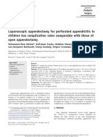 Laparoscopic Appendectomy For Perforated Appendicitis in Children Has Complication Rates Comparable With Those of Open Appendectomy