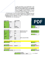 Problema de Cambiador de Calor en Excel