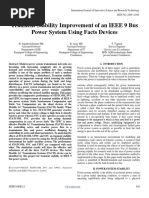 Transient Stability Improvement of An IEEE 9 Bus