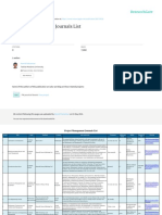 Project Management Journal List