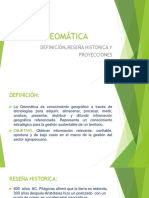 Geomatica-Definición y Reseña Historica - Proyecciones