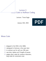 Morse Code To Huffman Coding