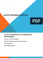 Acute Poisoning in Adults: Dr. S.P. Hewawasam MBBS, MD